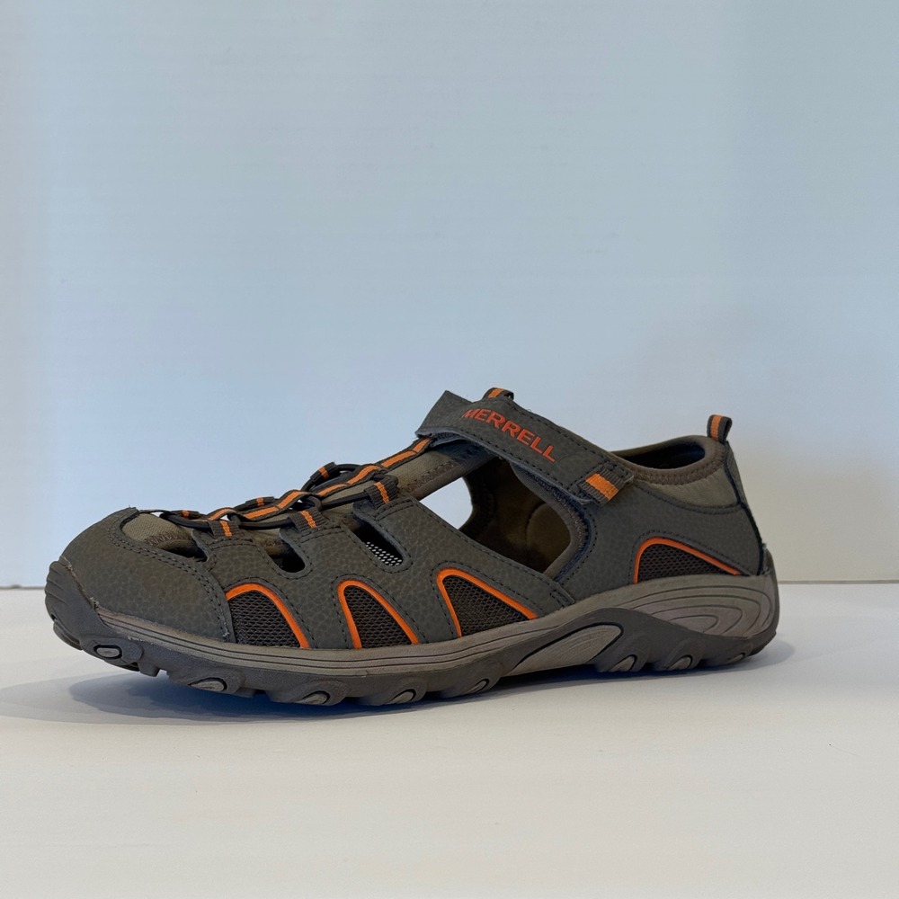 Merrell Water Sandals Hiking Outdoor Sport Shoes Men's Size 7M Gray Orange - Picture 3 of 10